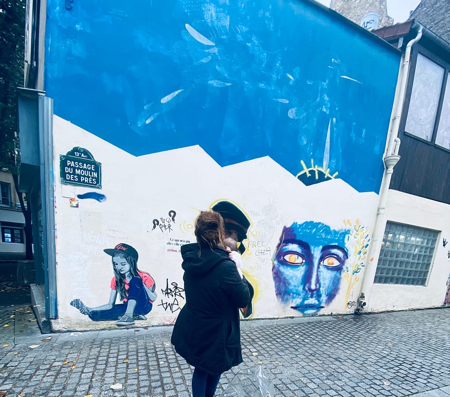 Début de la balade street art à la Butte aux Cailles